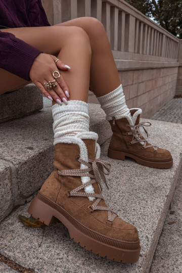 Bottes de neige Féminin avec échauffement marron Irmara