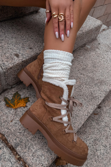 Bottes de neige Féminin avec échauffement marron Irmara 2