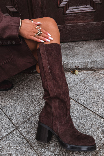 Bottes hautes en chocolat Sanelle 2