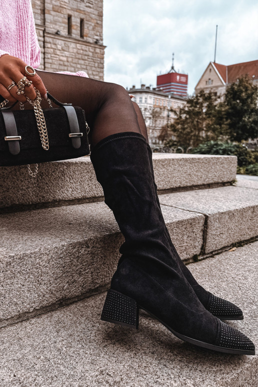 bottes pour femmes Avec décoration Klocke en daim écologiqueoÀe couleur noire Ivanna bottes pour femmes Avec décoration Klocke en daim écologiqueoÀe couleur noire Ivanna