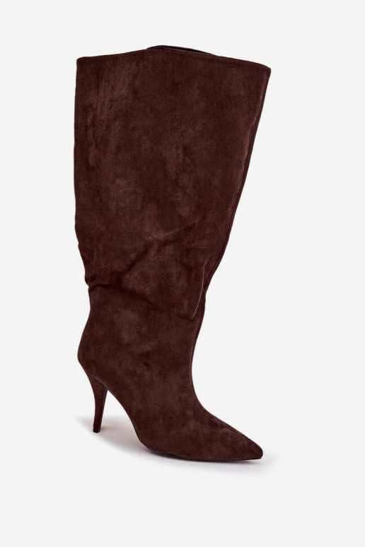 Un modèle convaincant bottes pour femmes avec des talons finsen daim écologiqueu CzekoladoÀe Noretta Un modèle convaincant bottes pour femmes avec des talons finsen daim écologiqueu CzekoladoÀe Noretta