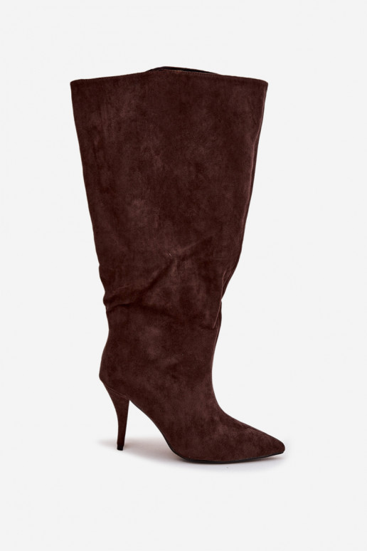 Un modèle convaincant bottes pour femmes avec des talons finsen daim écologiqueu CzekoladoÀe Noretta Un modèle convaincant bottes pour femmes avec des talons finsen daim écologiqueu CzekoladoÀe Noretta