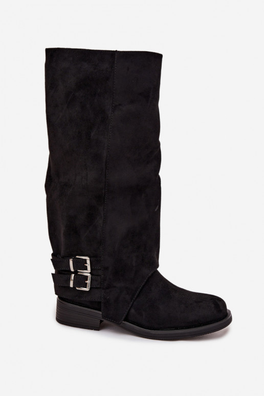 réchauffer bottes pour femmes avec boucles couleur noire Umbria réchauffer bottes pour femmes avec boucles couleur noire Umbria