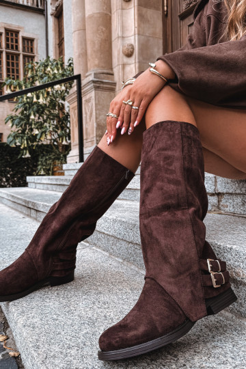 réchauffer bottes pour femmes avec boucles CzekoladoÀe Umbria