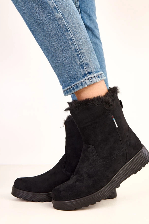 Bottines noires en simili daim Breyra Bottines noires en simili daim Breyra
