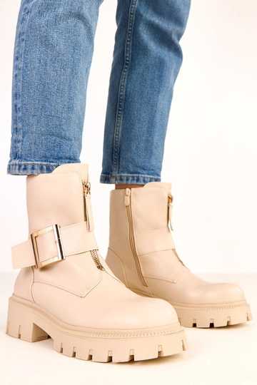 Bottines beiges sur...