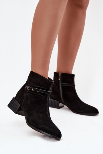 Bottes pour femmesActivéturalnego en daimu Klocke réchauffer D&A CR52-651 couleur noire