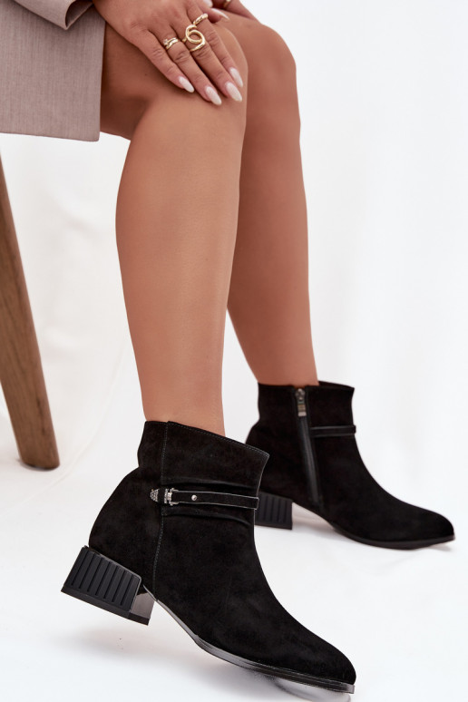 Bottes pour femmesActivéturalnego en daimu Klocke réchauffer D&A CR52-651 couleur noire Bottes pour femmesActivéturalnego en daimu Klocke réchauffer D&A CR52-651 couleur noire