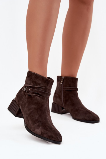 Bottes pour femmesActivéturalnego en daimu Klocke réchauffer D&A CR52-651 CzekoladoÀe