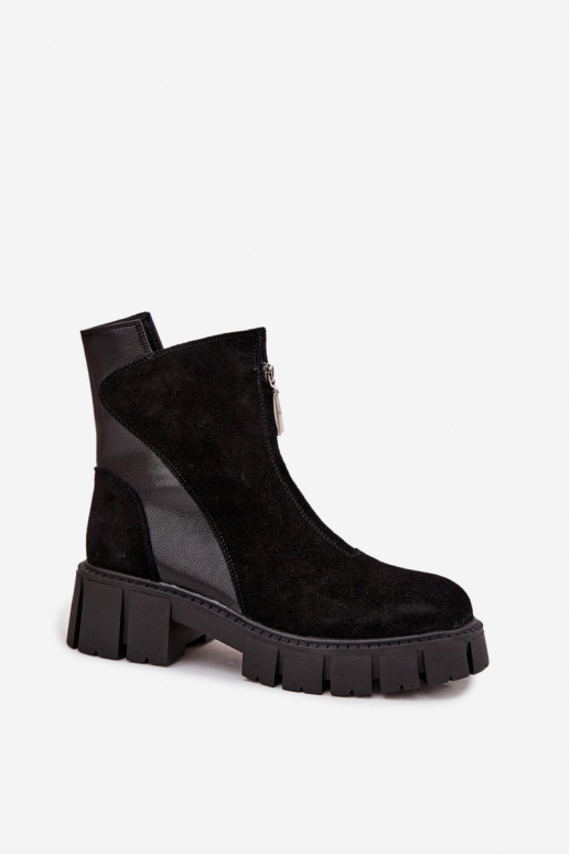 Bottes pour femmesActivéturalnego en daimu réchauffer D&A JC52-874 couleur noire Bottes pour femmesActivéturalnego en daimu réchauffer D&A JC52-874 couleur noire
