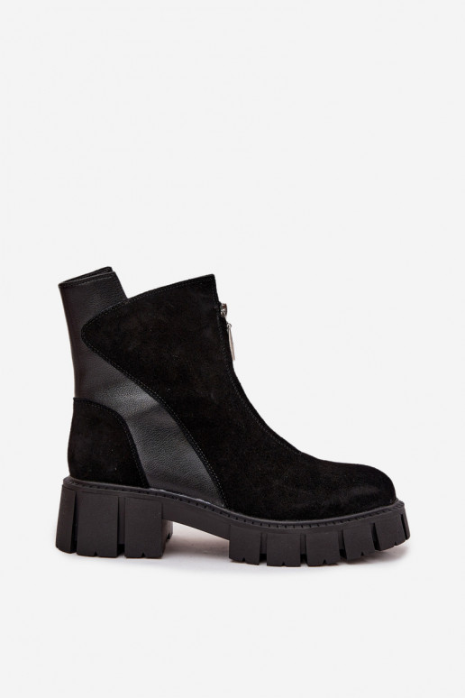 Bottes pour femmesActivéturalnego en daimu réchauffer D&A JC52-874 couleur noire Bottes pour femmesActivéturalnego en daimu réchauffer D&A JC52-874 couleur noire