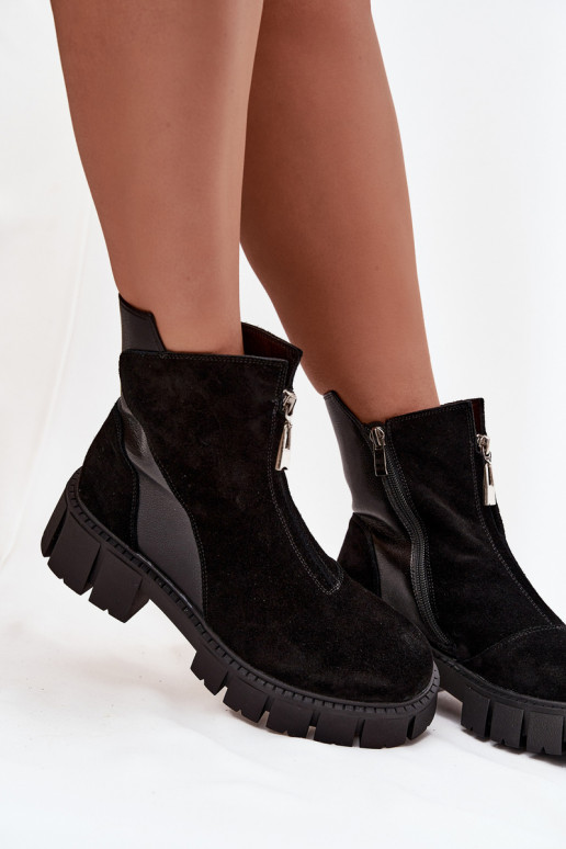 Bottes pour femmesActivéturalnego en daimu réchauffer D&A JC52-874 couleur noire Bottes pour femmesActivéturalnego en daimu réchauffer D&A JC52-874 couleur noire