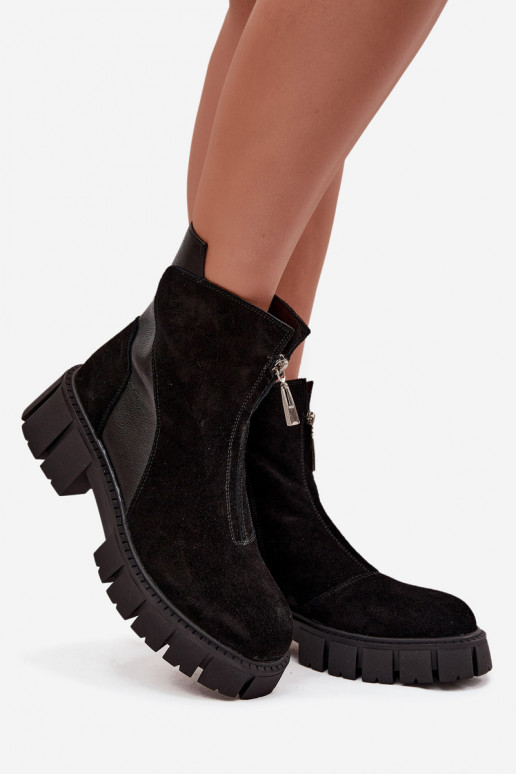 Bottes pour femmesActivéturalnego en daimu réchauffer D&A JC52-874 couleur noire Bottes pour femmesActivéturalnego en daimu réchauffer D&A JC52-874 couleur noire