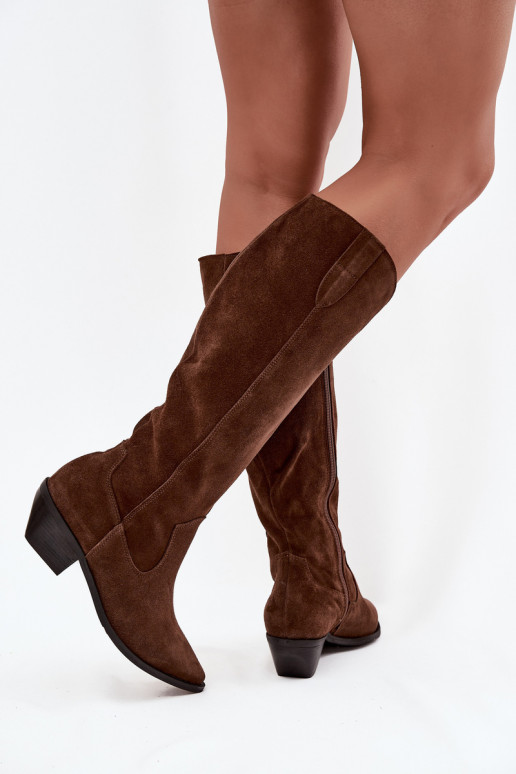 bottes style coÀ-boyActivéturalnego en daimu réchauffer Zazoo 4225 marron bottes style coÀ-boyActivéturalnego en daimu réchauffer Zazoo 4225 marron