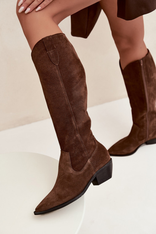 bottes style coÀ-boyActivéturalnego en daimu réchauffer Zazoo 4225 marron bottes style coÀ-boyActivéturalnego en daimu réchauffer Zazoo 4225 marron