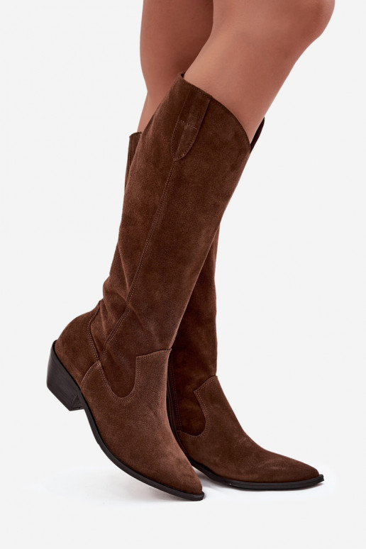 bottes style coÀ-boyActivéturalnego en daimu réchauffer Zazoo 4225 marron bottes style coÀ-boyActivéturalnego en daimu réchauffer Zazoo 4225 marron