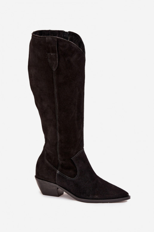 bottes style coÀ-boyActivéturalnego en daimu réchauffer Zazoo 4225 couleur noire bottes style coÀ-boyActivéturalnego en daimu réchauffer Zazoo 4225 couleur noire