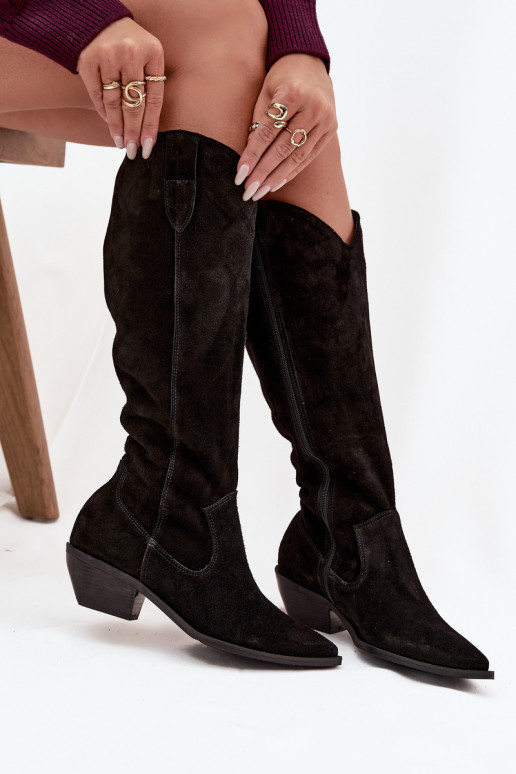 bottes style coÀ-boyActivéturalnego en daimu réchauffer Zazoo 4225 couleur noire bottes style coÀ-boyActivéturalnego en daimu réchauffer Zazoo 4225 couleur noire