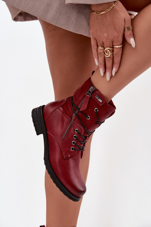 Bottes massives à la mode Bourgogne Perfecto Bottes massives à la mode Bourgogne Perfecto