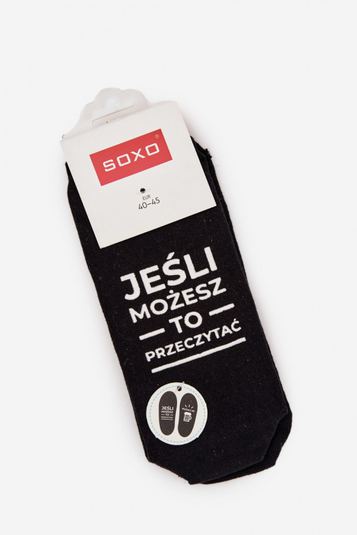 Chaussettes pour hommes avec inscription "Donne-moi une bière" noires