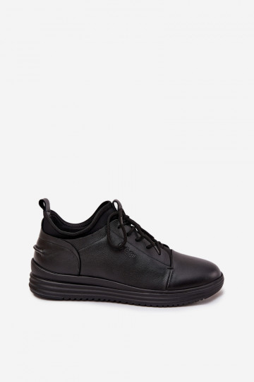 Chaussures en cuir pour hommes Lee Cooper LCJ-26-33-3964 en noir 2