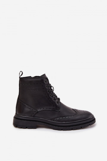 Bottes en cuir pour hommes Lee Cooper LCJ-25-33-3961 en noir 2