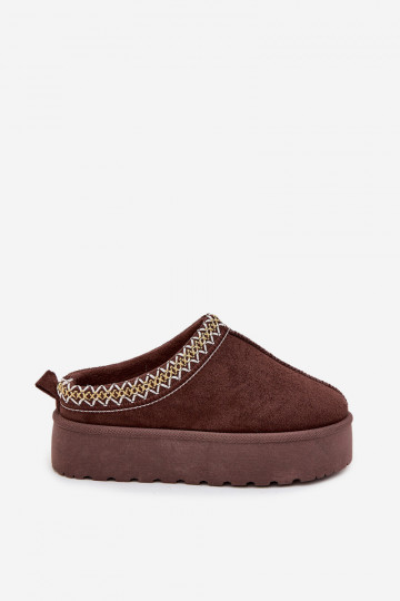 Bottes de neige pour enfants avec plateforme et broderies couleur chocolat Jolisse 2