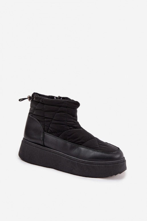 Bottes de neige Féminin avec une plateforme réchauffer avec de la fourrure à l intérieur couleur noire Tahlira Bottes de neige Féminin avec une plateforme réchauffer avec de la fourrure à l intérieur couleur noire Tahlira