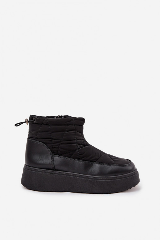 Bottes de neige Féminin avec une plateforme réchauffer avec de la fourrure à l intérieur couleur noire Tahlira Bottes de neige Féminin avec une plateforme réchauffer avec de la fourrure à l intérieur couleur noire Tahlira