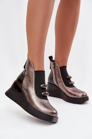Bottes pour femmes Sur un coin D&A MR52-106 Conception métallique 2