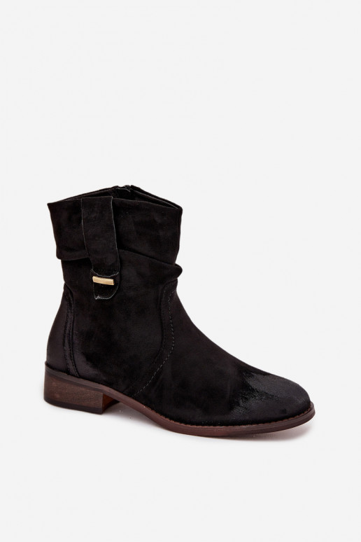 Bottes pour femmes Sur un talon bas Avec des volants réchauffer couleur noire Gracia Bottes pour femmes Sur un talon bas Avec des volants réchauffer couleur noire Gracia