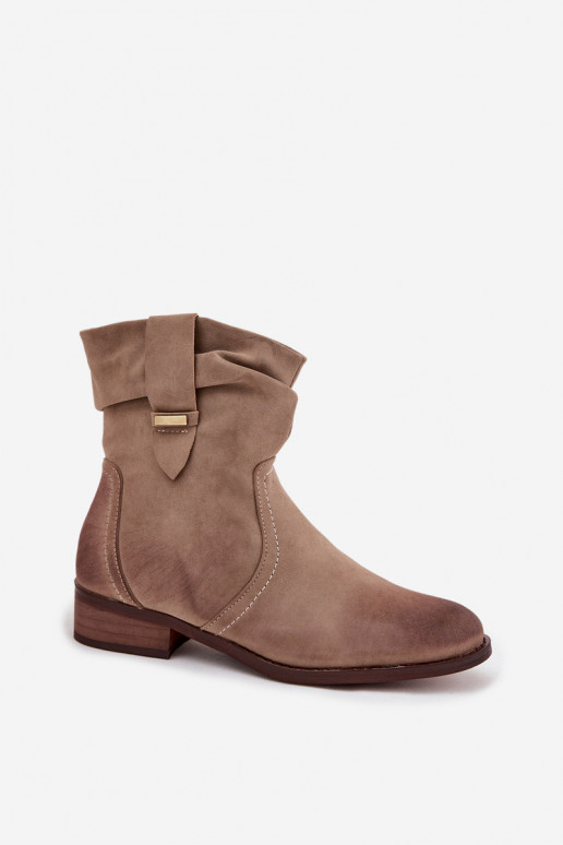 Bottes pour femmes Sur un talon bas Avec des volants réchauffer couleur kaki Gracia Bottes pour femmes Sur un talon bas Avec des volants réchauffer couleur kaki Gracia