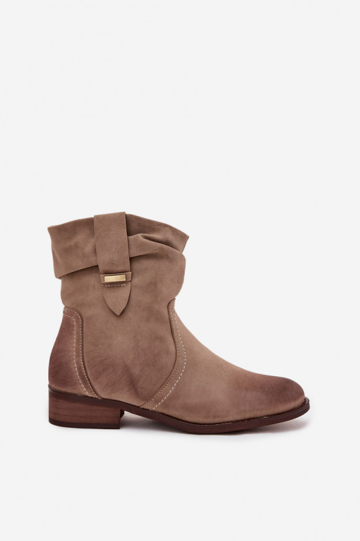 Bottes pour femmes Sur un talon bas Avec des volants réchauffer couleur kaki Gracia Bottes pour femmes Sur un talon bas Avec des volants réchauffer couleur kaki Gracia