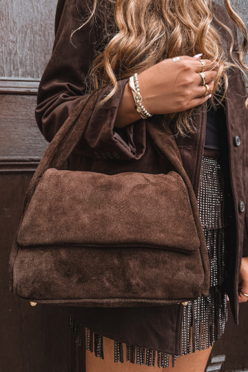 Skórzana en daimoÀa Ordinateur de poche CzekoladoÀa Monelle