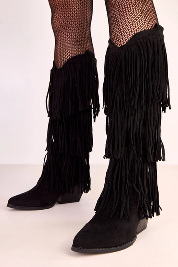 Bottes cowboy noires avec...