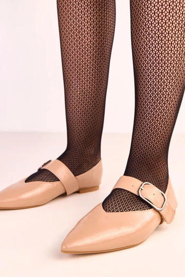 Ballerines beiges avec boucle Lena