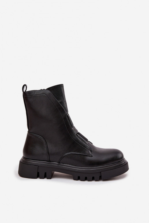 réchauffer Bottines de travail Féminin Au Château Eko Peau couleur noire Il fautilyra réchauffer Bottines de travail Féminin Au Château Eko Peau couleur noire Il fautilyra