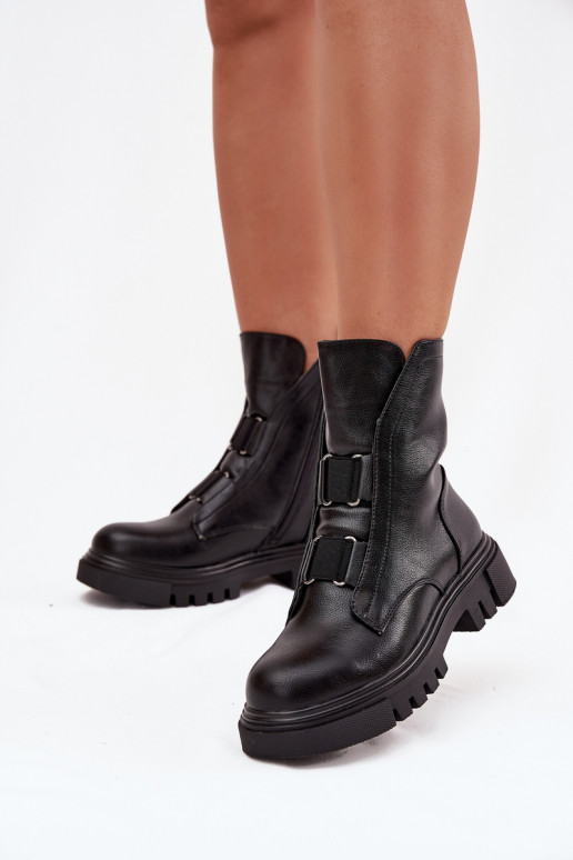 réchauffer Bottines de travail Féminin Au Château Eko Peau couleur noire Il fautilyra réchauffer Bottines de travail Féminin Au Château Eko Peau couleur noire Il fautilyra