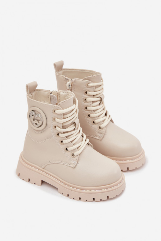 Bottes Puéril réchauffer avec de la fourrure à l intérieur avec des ornements LOVE beige Rosaira Bottes Puéril réchauffer avec de la fourrure à l intérieur avec des ornements LOVE beige Rosaira