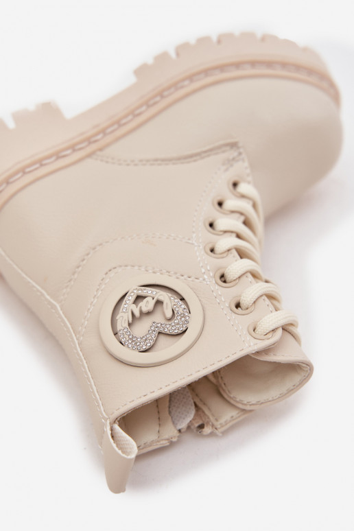 Bottes Puéril réchauffer avec de la fourrure à l intérieur avec des ornements LOVE beige Rosaira Bottes Puéril réchauffer avec de la fourrure à l intérieur avec des ornements LOVE beige Rosaira
