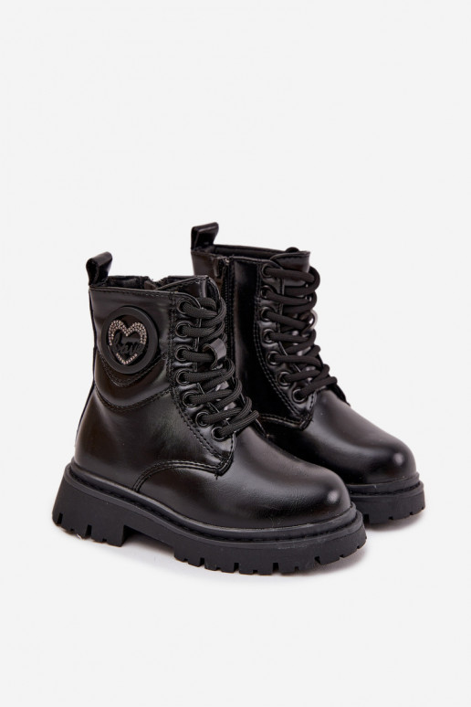 Bottes Puéril réchauffer avec de la fourrure à l intérieur avec des ornements LOVE couleur noire Rosaira Bottes Puéril réchauffer avec de la fourrure à l intérieur avec des ornements LOVE couleur noire Rosaira