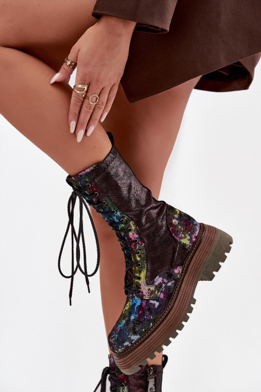 Bottes pour femmes bottes d équitation hautes Il fautciejka 06203-39 Couleurs différentes