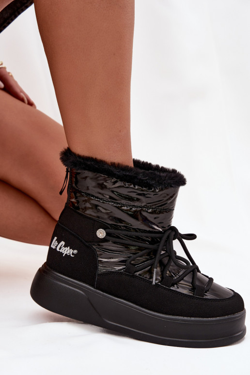 Bottes de neige Féminin avec une plateforme Lee Cooper LCJ-25-03-3814 couleur noire Bottes de neige Féminin avec une plateforme Lee Cooper LCJ-25-03-3814 couleur noire