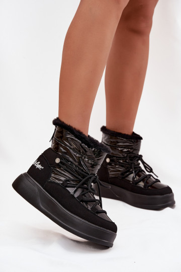 Bottes de neige pour femmes avec plateforme Lee Cooper LCJ-25-03-3814, couleur noire 2