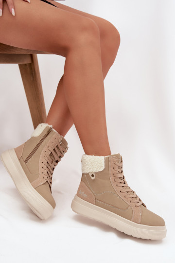 Bottes d'hiver pour femmes avec isolation Lee Cooper LCJ-25-01-3736, couleur sable
