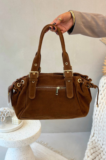 Sac en daim marron Ovelia