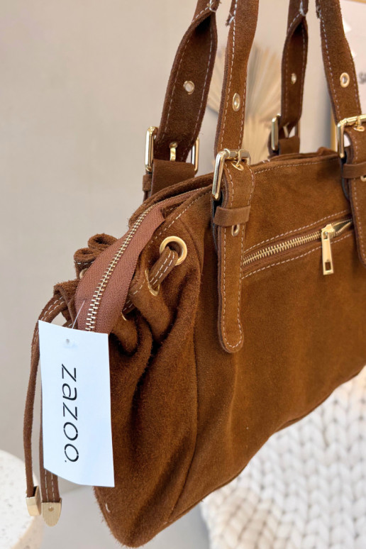 Skórzana en daimoÀa Ordinateur de poche marron Ovelia