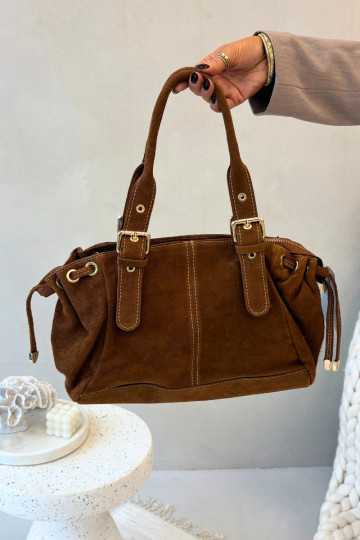 Sac en daim marron Danira