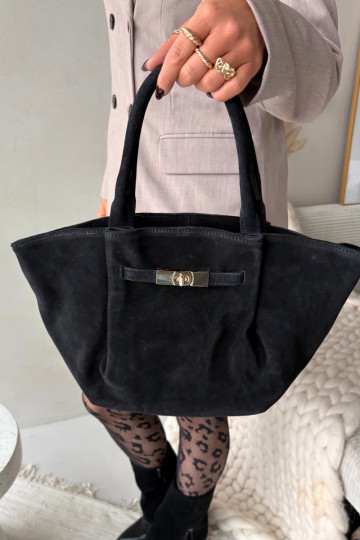 Sac en daim noir Orselle 2