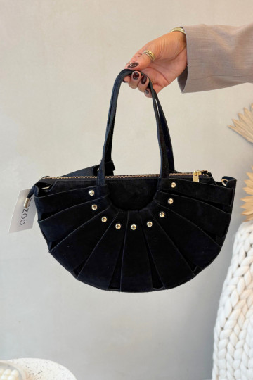 Sac en daim noir Tialine